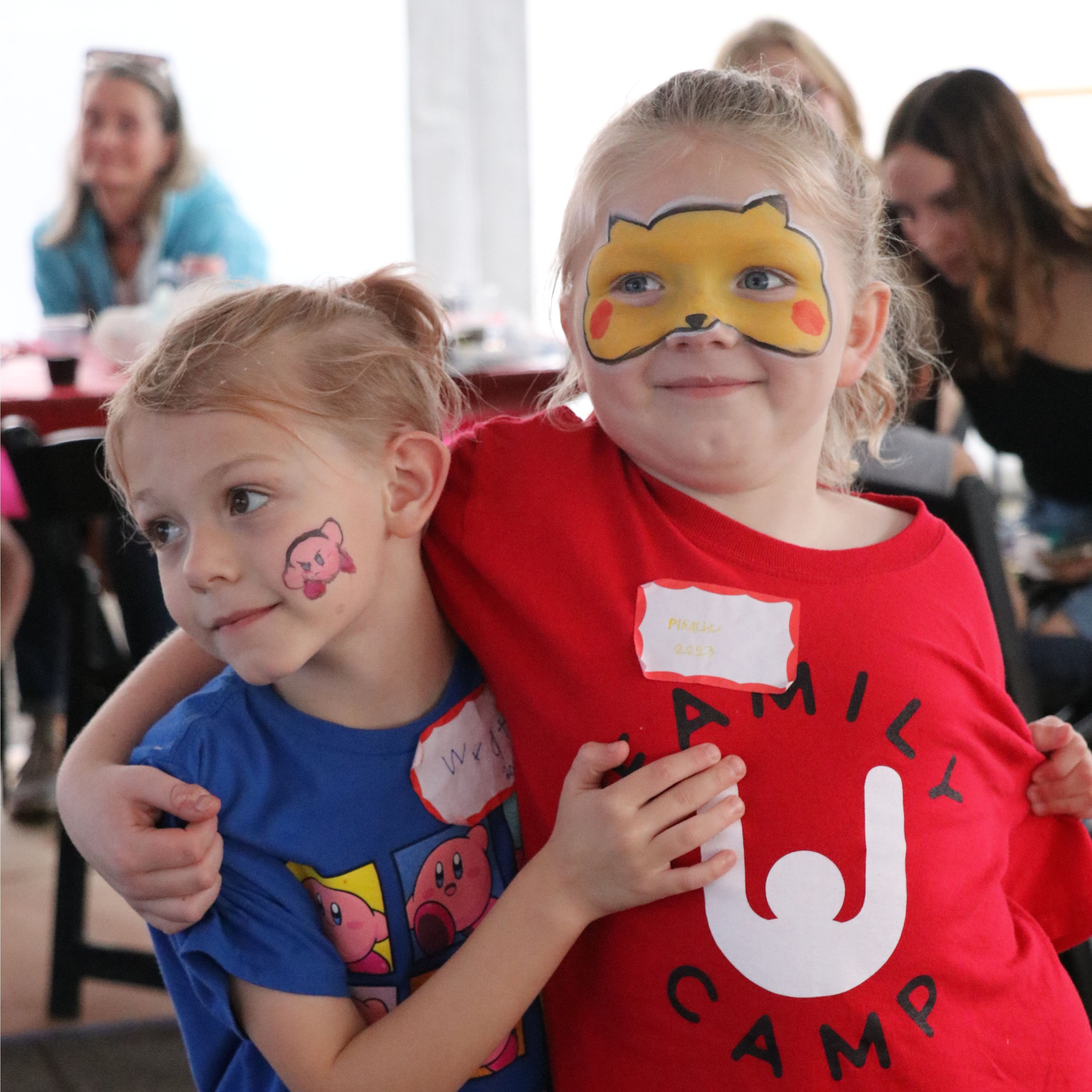 Brothers with face paint