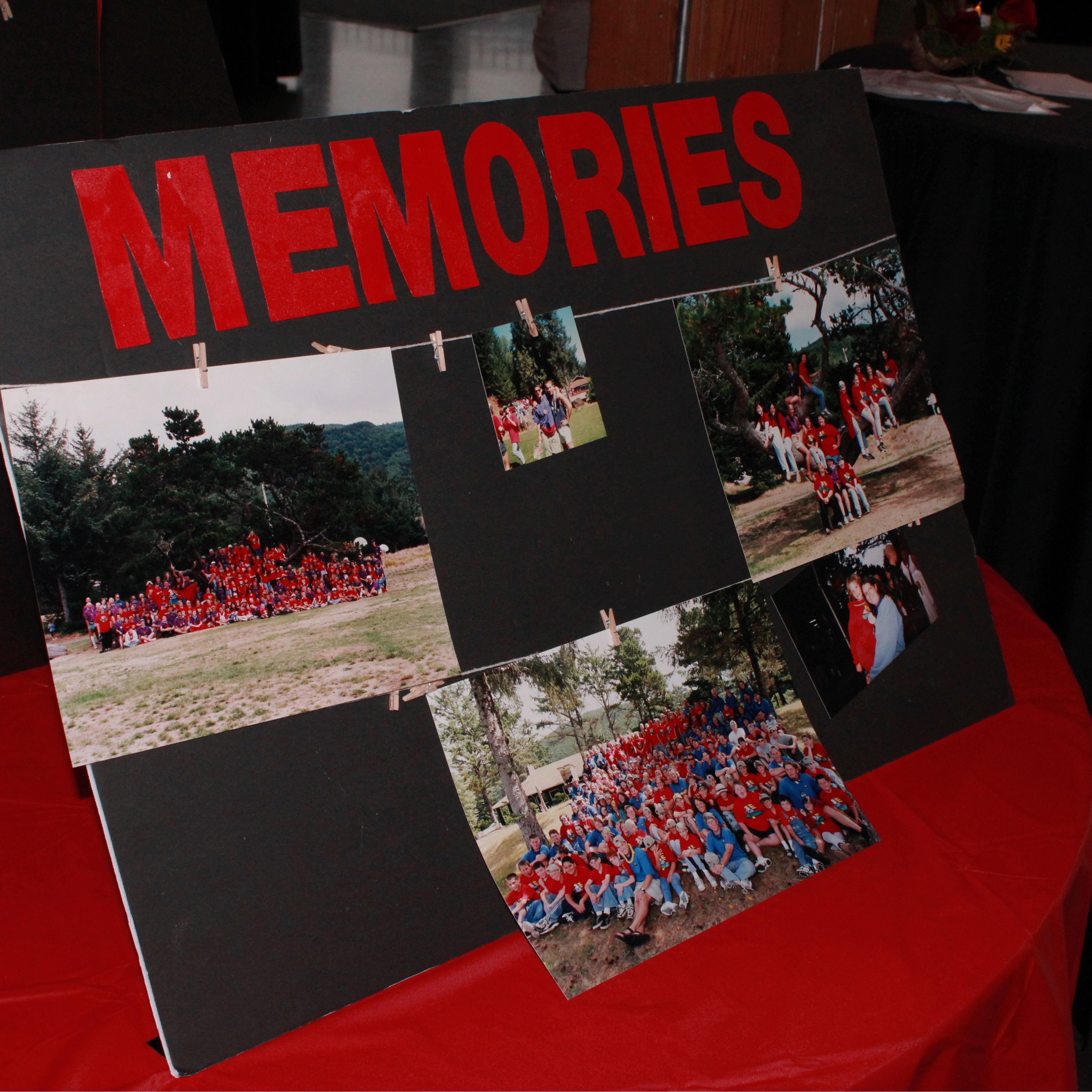 poster board that says memories