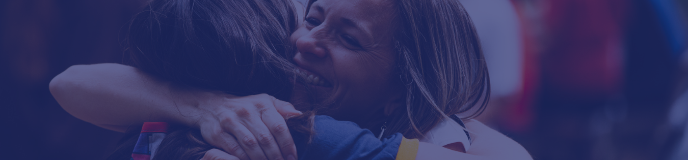Women hugging