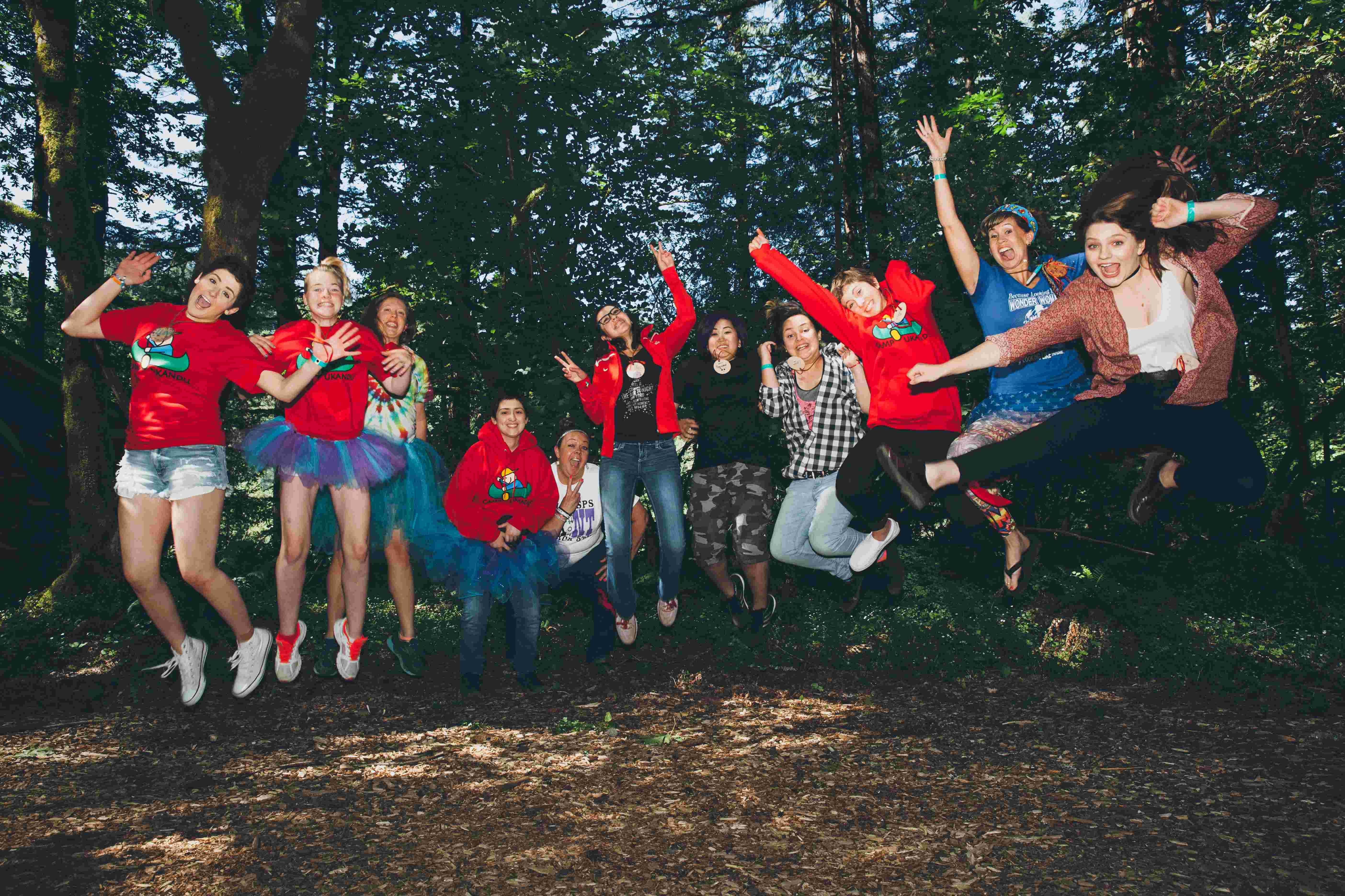 Jumping girls